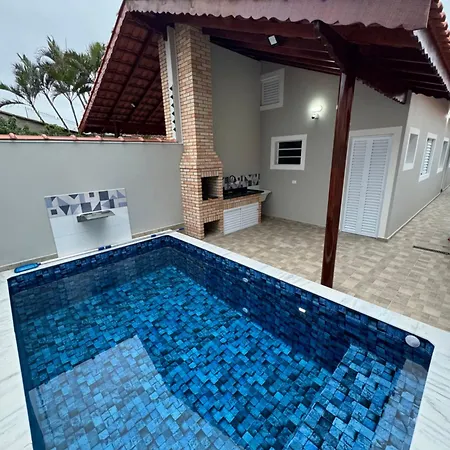 Casa Nova Na Praia Com Piscina - Mongaguá Exterior foto
